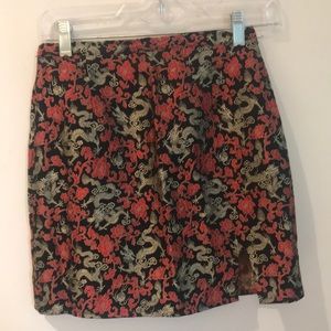 Chinese dragon print skirt